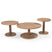 Giga Meubel - Salontafel Naturel Mangohout - Set Van 3 - Nao