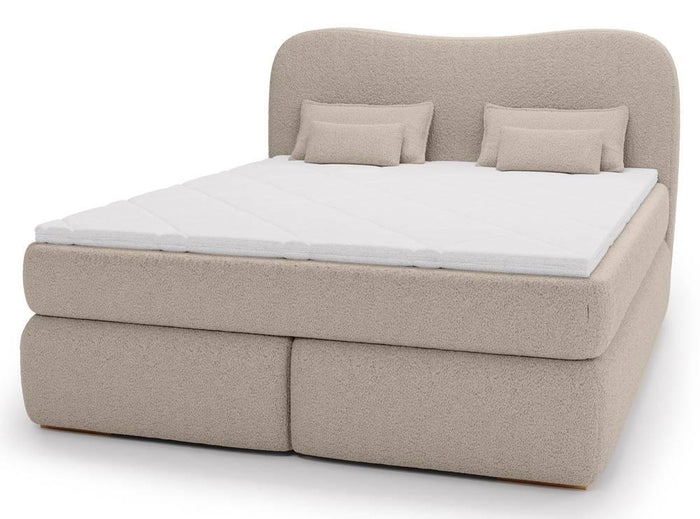 NADUVI Collection Lavelle boxspring bouclé 180 x 200 cm