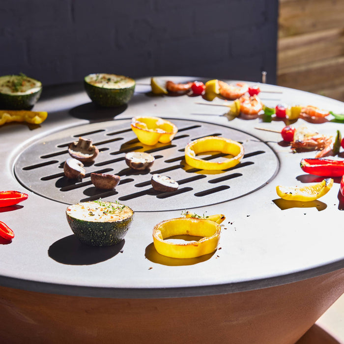 sweeek - Kookvuurschaal Ø80cm met grillrooster en opbergruimte
