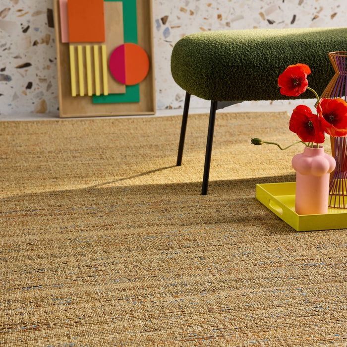 sweeek - Licht jute-effect tapijt voor binnen en buiten