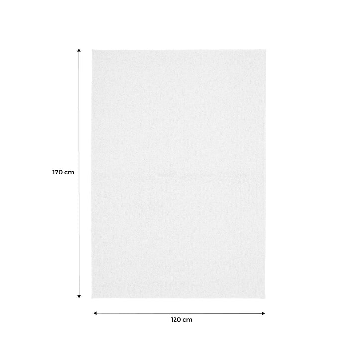 sweeek - Crème gevlekt interieurtapijt in bouclé