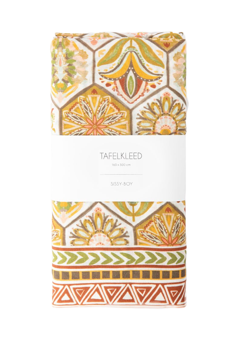 Sissy-Boy Multicolour tafelkleed met bloemenprint (160x300 cm)