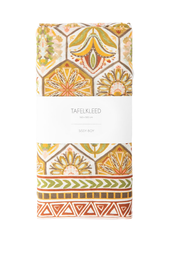 Sissy-Boy Multicolour tafelkleed met bloemenprint (160x300 cm)