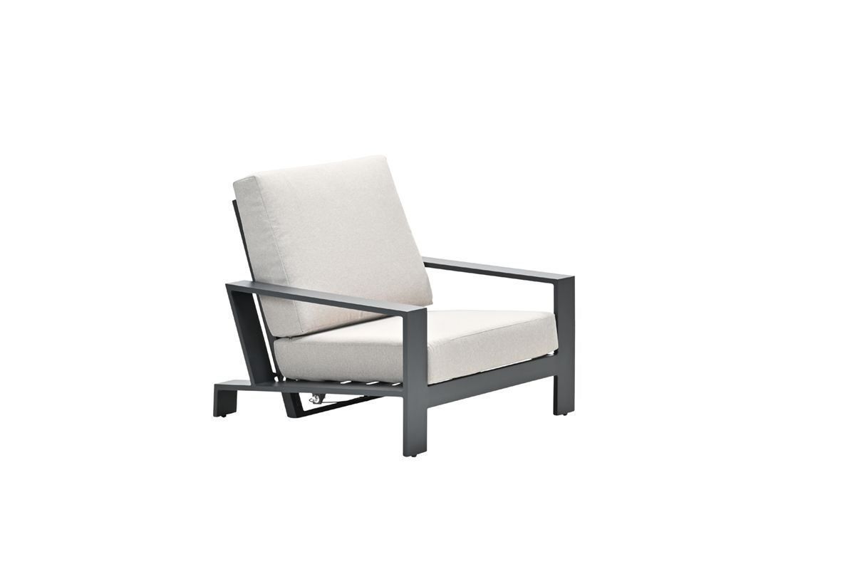 Lincoln verstelbare fauteuil - carbon black - desert sand