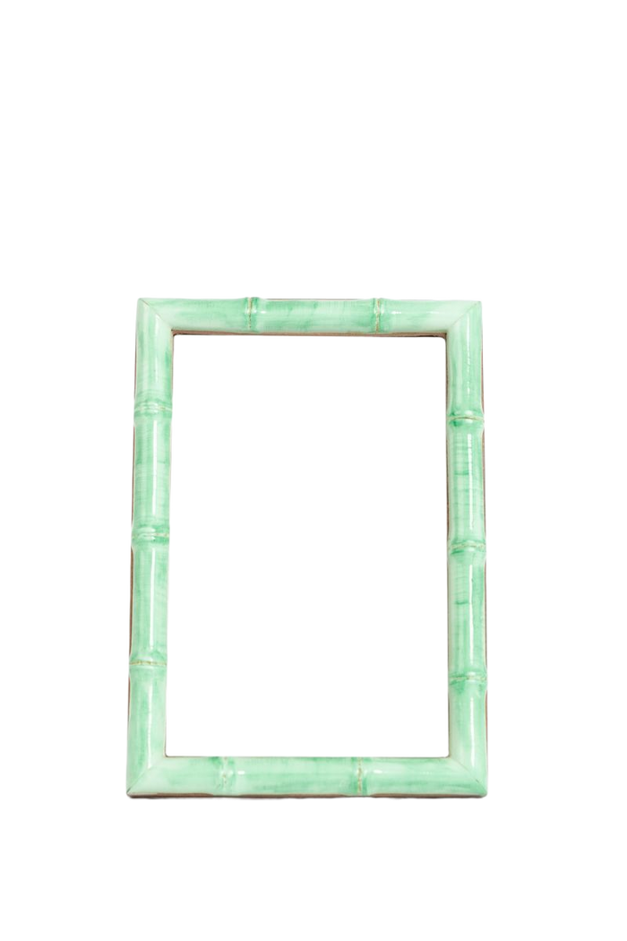 Sissy-Boy Lichtgroen resin fotolijstje met bamboe rand