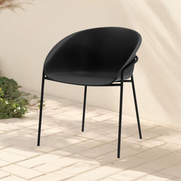 DS4U - Ella kunststof eetkamerstoel - zwart