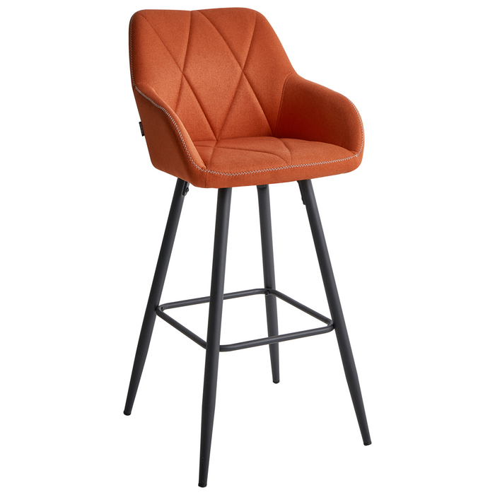 Beliani - DARIEN - Barkruk - Oranje - Polyester