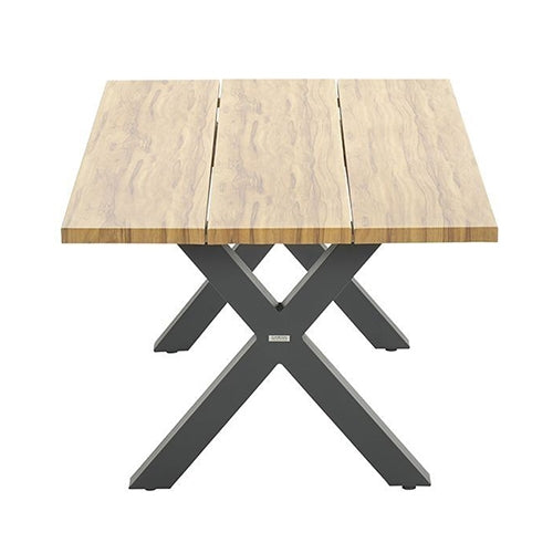 Garden Impressions Zadar tuintafel 180x100 donker grijs - X-frame