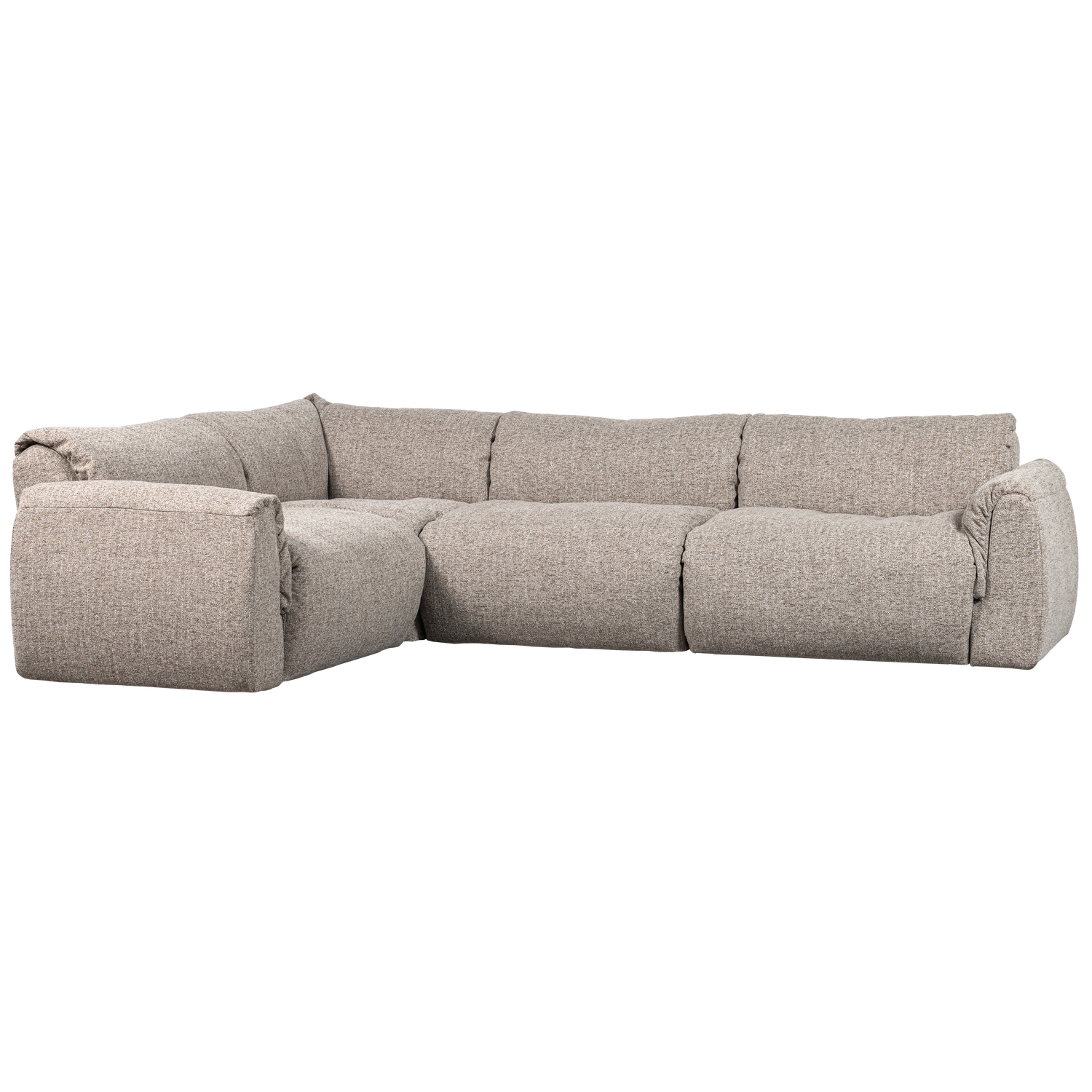 WOOOD Baggy Hoekbank Links - Geweven Stof - Naturel Melange