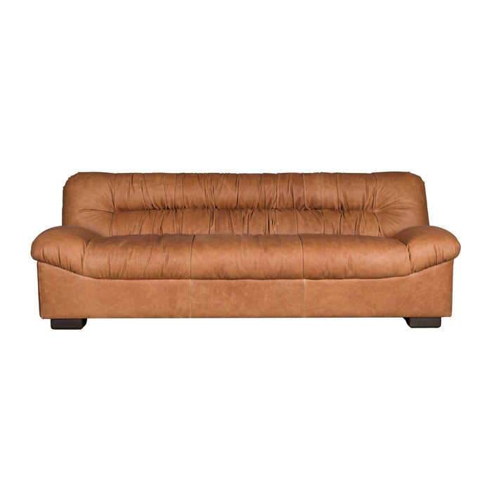 Dutchbone Douglas 3-zitsbank Leer Cognac Bruin