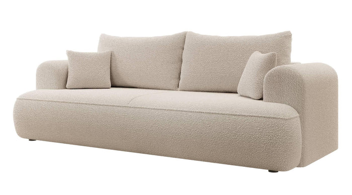 NADUVI Collection 3-zitbank Philipa bouclé met slaapfunctie