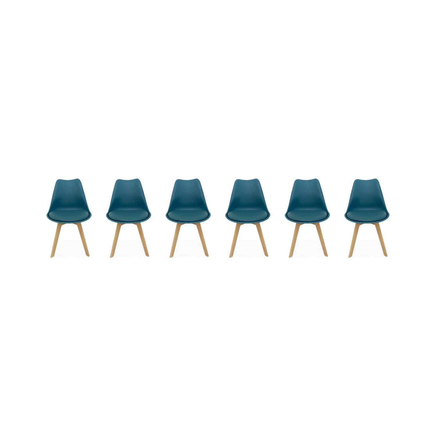sweeek - Set van 6 eetkamerstoelen, 42x55x81cm