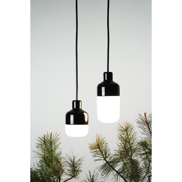 Ifö Electric Ohm hanglamp 100|155 opaal glas IP44 Zwart