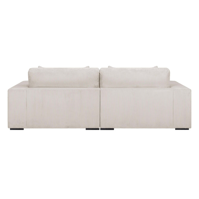 by fonQ Snug 2-zits Hoekbank met Chaise Longue Rechts - Crème