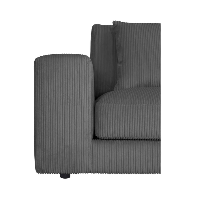 by fonQ Snug 4-zits Hoekbank met Chaise Longue Rechts - Donkergrijs