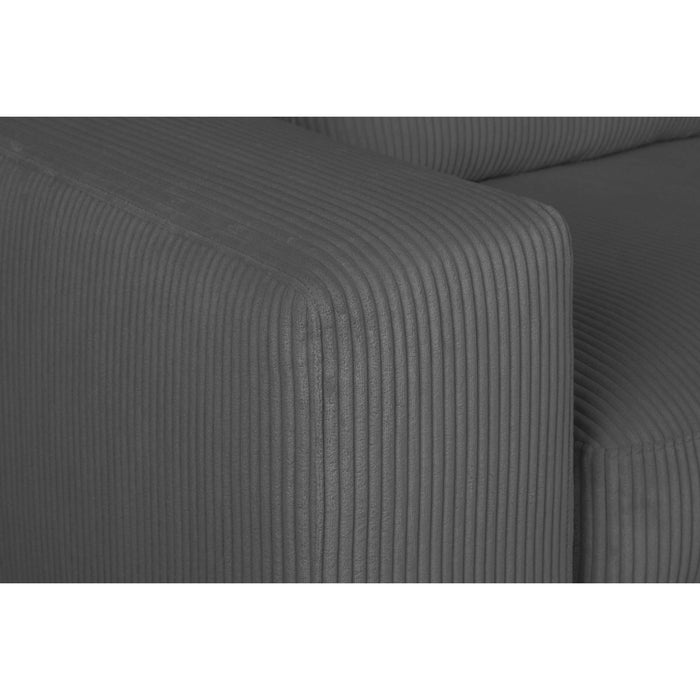 by fonQ Snug 4-zits Hoekbank met Chaise Longue Rechts - Donkergrijs