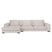 by fonQ Snug 3-zits Hoekbank met Chaise Longue Links - Crème