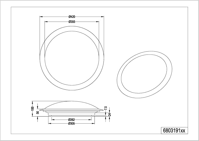 Trio Leuchten Umberto - Plafonniere - LED - IP44 - Mat Zwart