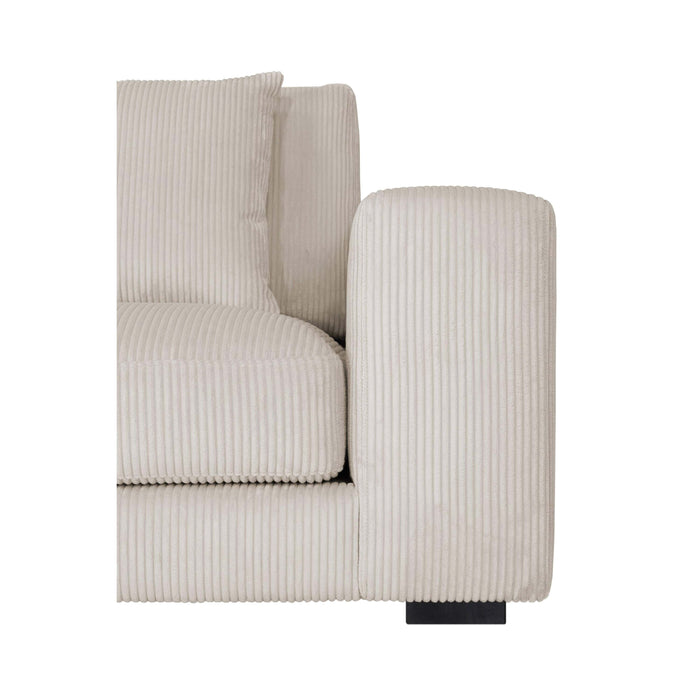 by fonQ Snug 4-zits Hoekbank met Chaise Longue Links - Crème