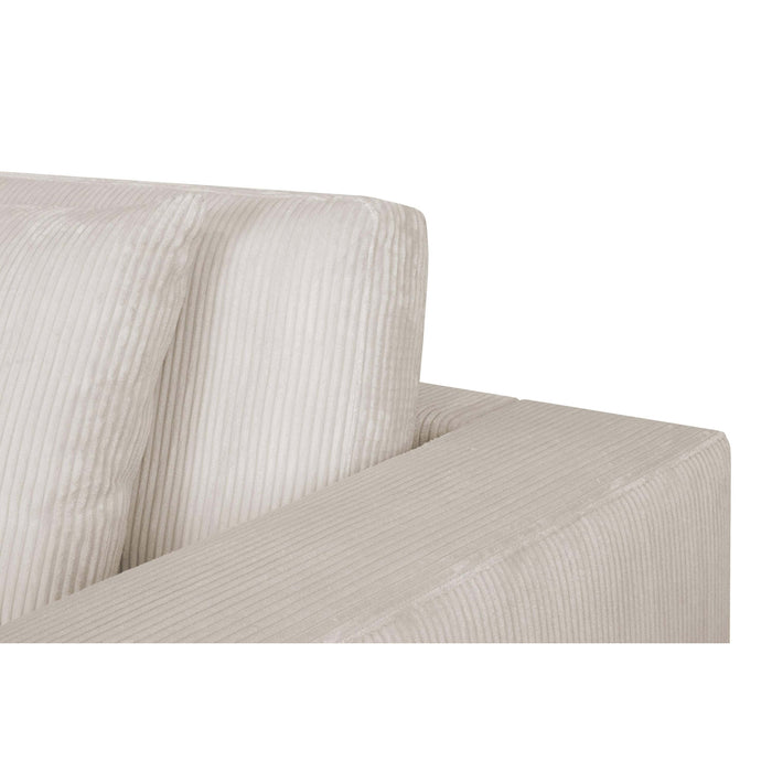 by fonQ Snug 4-zits Hoekbank met Chaise Longue Links - Crème