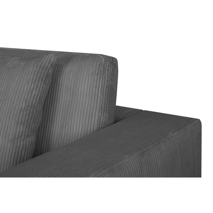 by fonQ Snug 3-zits Hoekbank met Chaise Longue Links - Donkergrijs