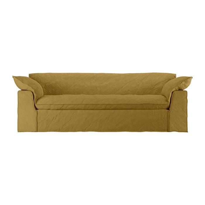 HKliving Nomad 3-zitsbank - Linnen - Burnt Ochre