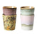 HKliving 70's Ceramics Koffiemok 0,23 L - Set van 4 - Serendipity