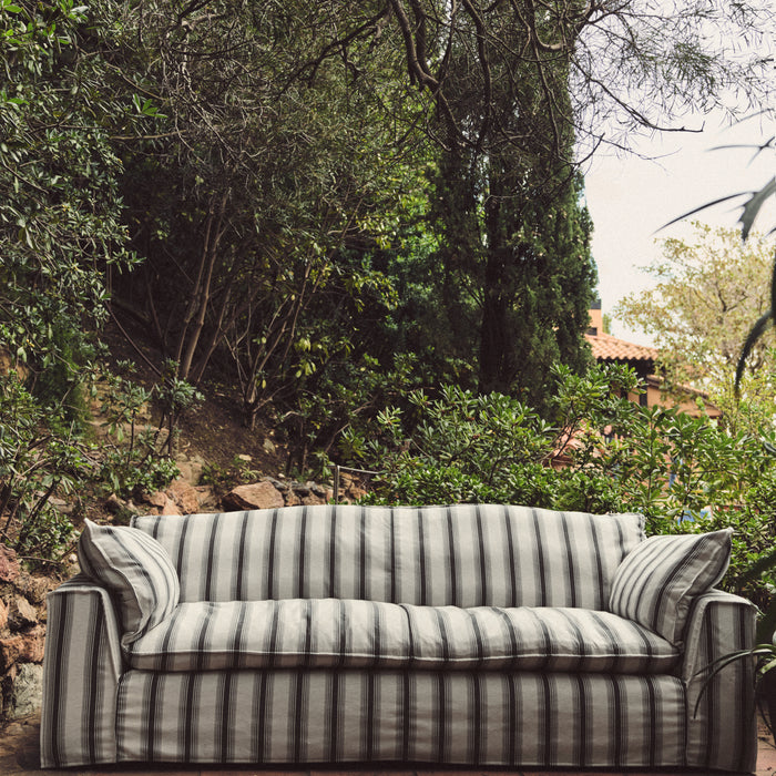HKliving Nomad 3-zitsbank - Rocco - Chalkstripe