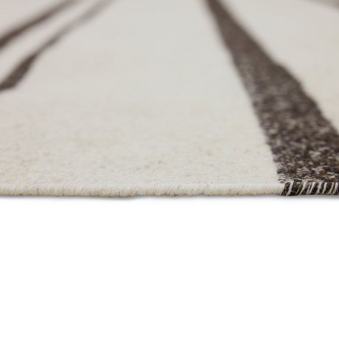 HKliving Striped Woolen Kelim Vloerkleed 200 x 300 cm - Crème