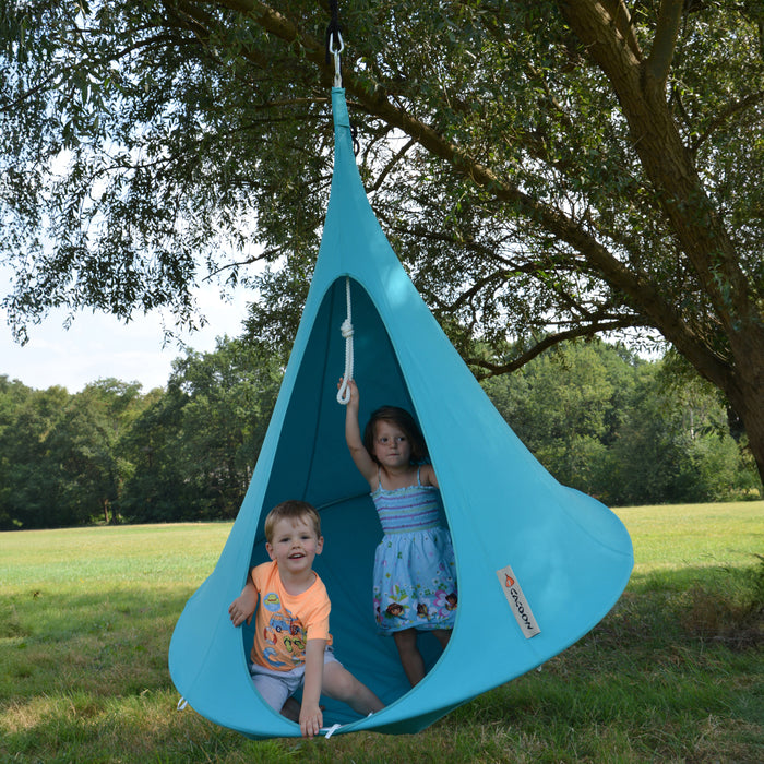 Cacoon Single Hangstoel  - Turquoise
