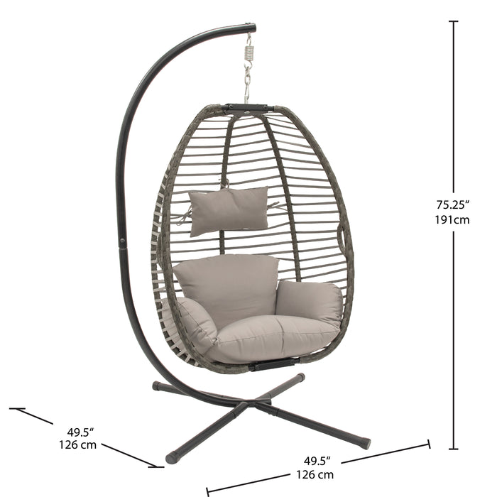 Vivere Moonstone Hangstoel met Standaard