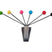 present time - Hat Rack Neptune Chrome w. Coloured Balls Large