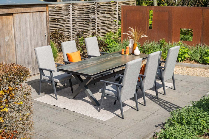 Foggia verstelbare fauteuil - carbon black - sand texfiber