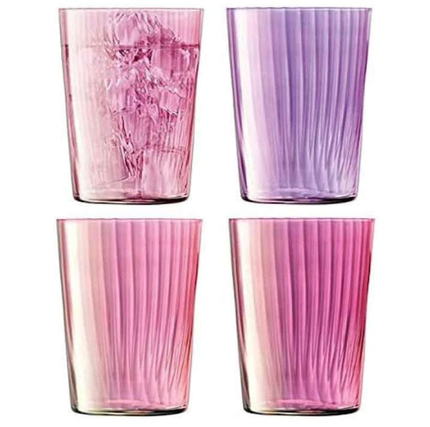 L.S.A. - Gems Tumbler Glas 560 ml Set van 4 Stuks Assorti