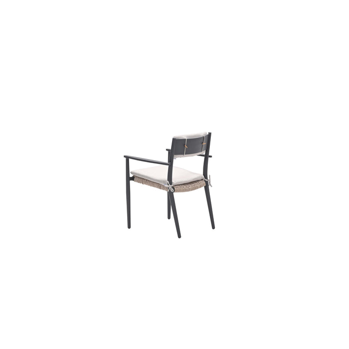 Parijs dining fauteuil - carbon black - natural - sand