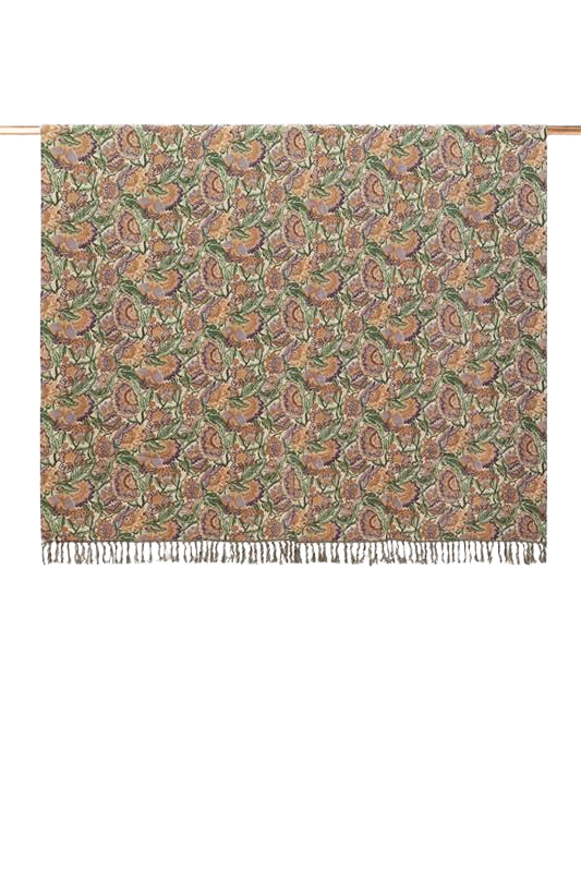 Sissy-Boy Multicolour jacquard geweven sprei met bloemenprint (200X250