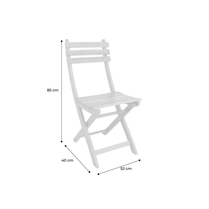 sweeek - Vouwbare acacia tuinstoel (Set van 4)