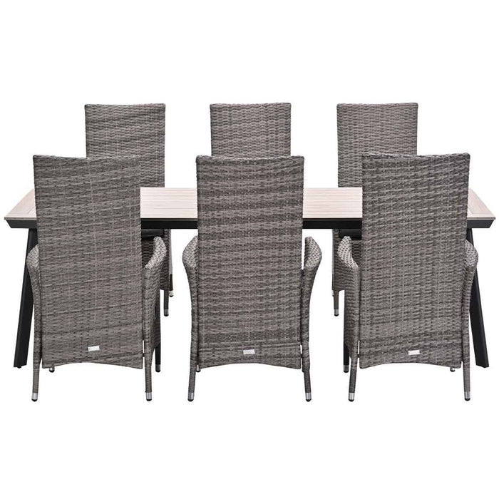 Nice tuinset 7-delig - Penedo tuintafel 230x100 cm