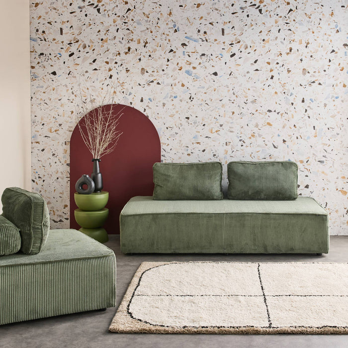 sweeek - Set van fauteuils voor modulaire bank 3 zitplaatsen corduroy