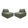 sweeek - Fauteuil voor modulaire bank ribfluweel (set van 2)