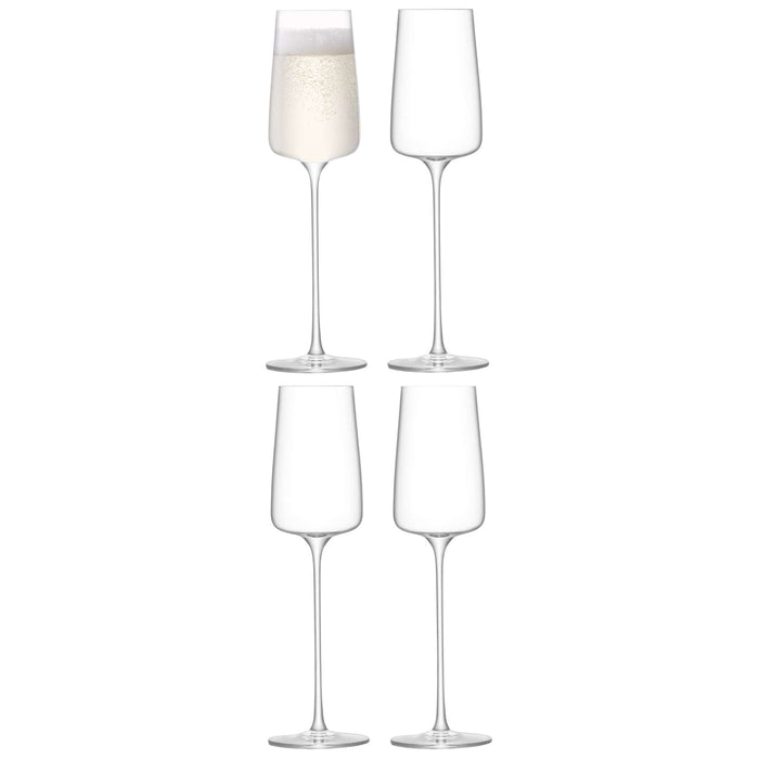 L.S.A. - Metropolitan Champagne Flute 230 ml Set van 4 Stuks