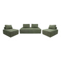 sweeek - Set van fauteuils voor modulaire bank 4 zitplaatsen corduroy