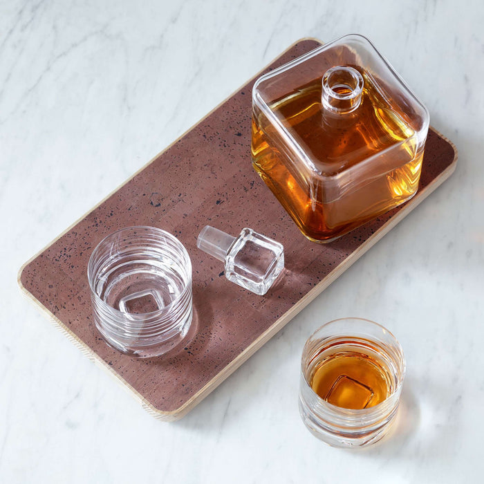 L.S.A. - Cask Whisky Connoisseur Set met Dienblad Set van 3 Stuks