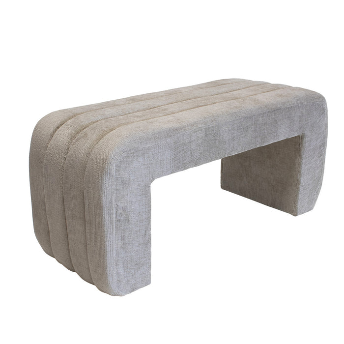 Giga Meubel - Halbankje Beige Stof - 99x38x46cm - Sera