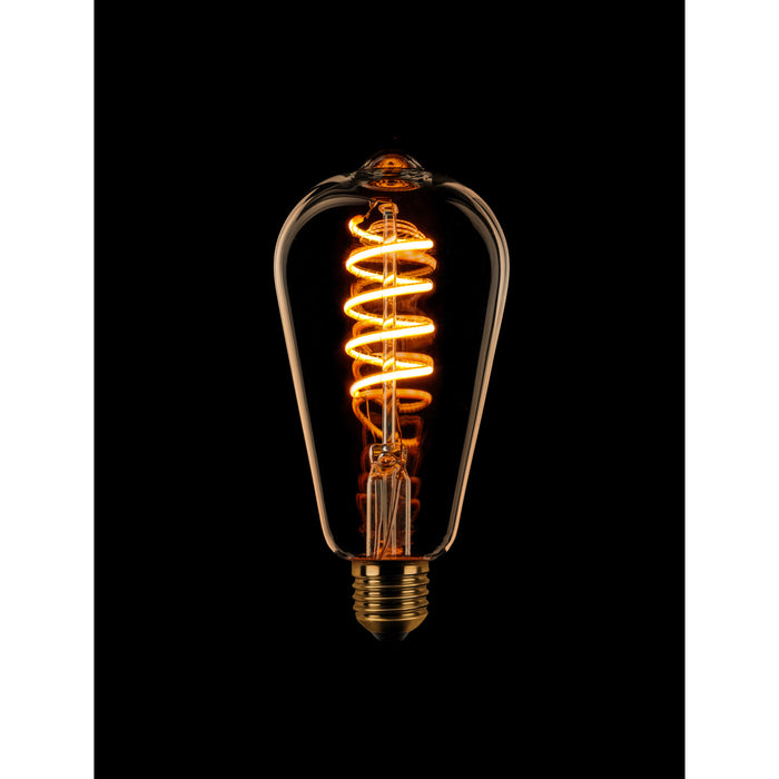 ETH Edison ST64 Filament spiraal LED 8w E27 240v 1800k dimbaar goud