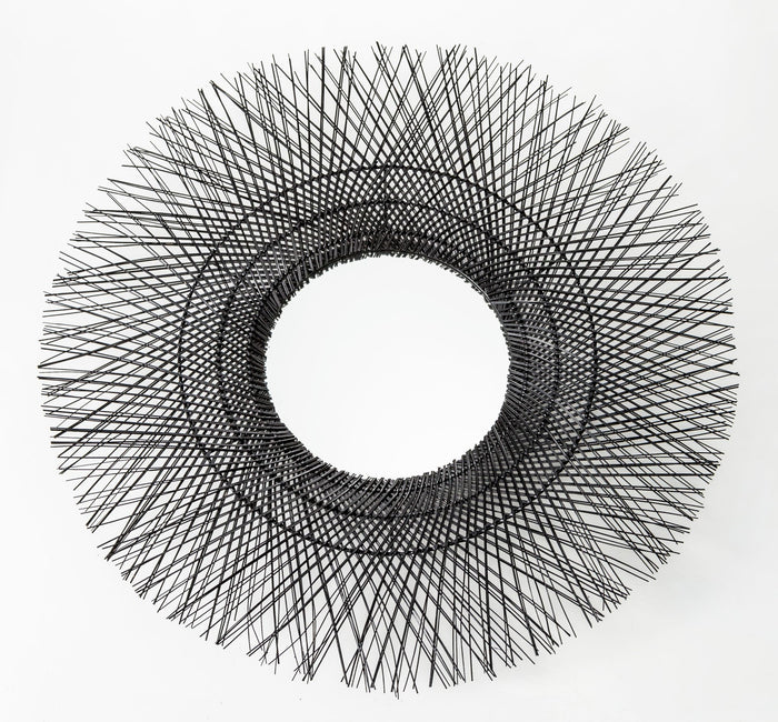 Fine Asianliving Ronde Wandspiegel Midrib Handgewoven