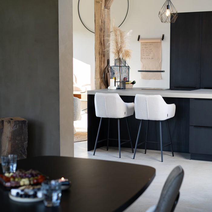 Bronx71 Barkruk Ciara linnen koper 65-78 cm