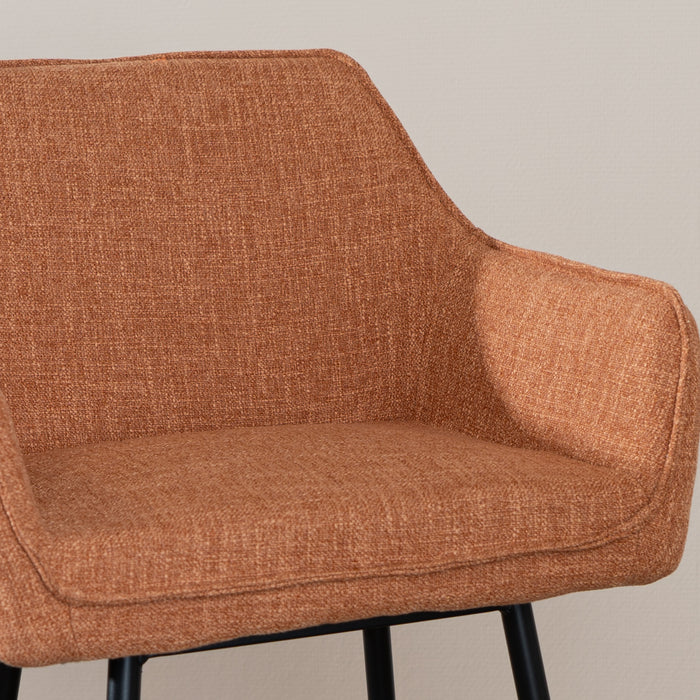 Bronx71 Barkruk Ciara linnen koper 65-78 cm