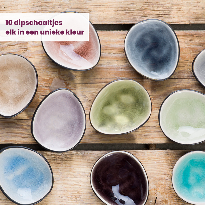 Cosy & Trendy Kleine Schaaltjes | Dipschaaltjes Streetfood 9 x 7 cm | 100 ml - 10 Stuks