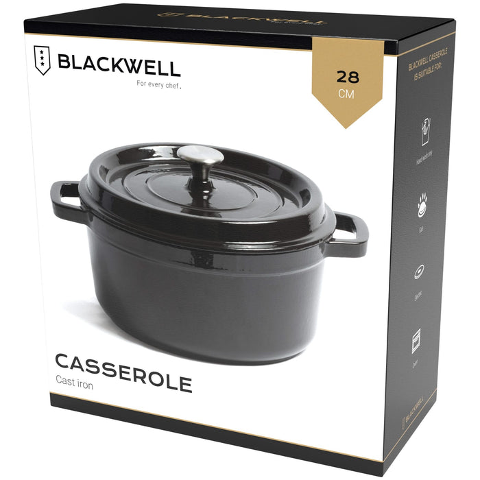 Blackwell Braadpan Gietijzer 28cm - 6,7L - Zwart